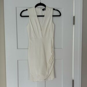 Lulus Cocktail Hour Ivory Wrap Dress